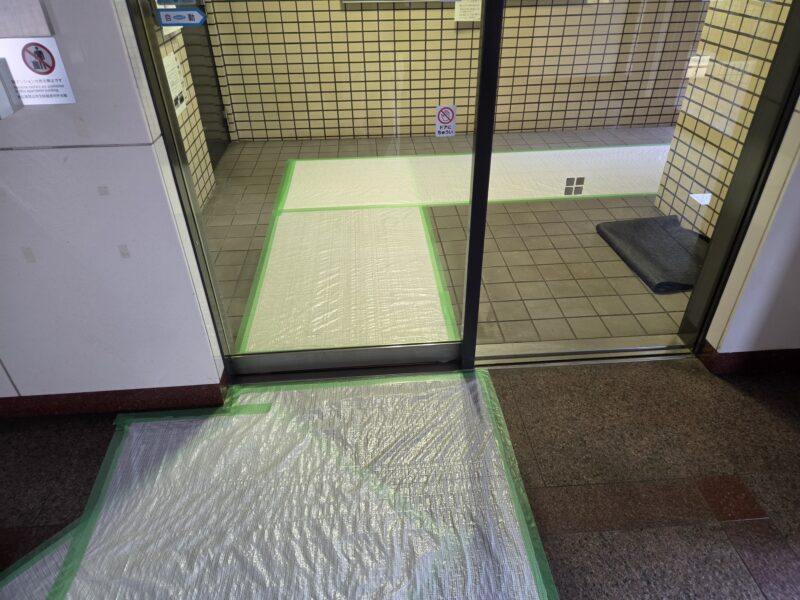 マンションの共有部分の養生